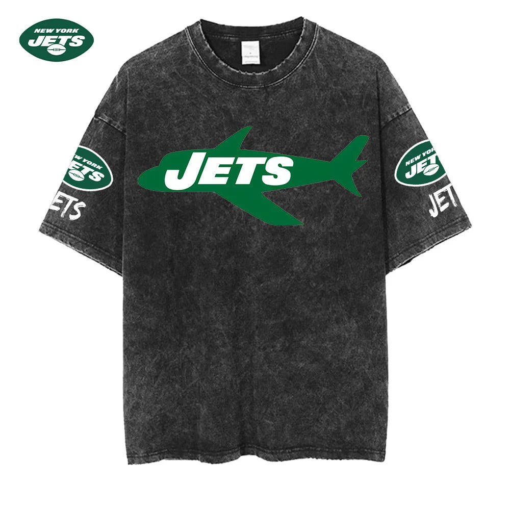 [SPECIAL OFFER] NEW CUSTOMIZED NFL25 NYJ NEW YORK JETS MULTICOLOR WASHED TEE