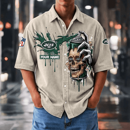 [SPECIAL OFFER] NEW CUSTOMIZED NFL03 BFB BUFFALO BILLS SEERSUCKER BUTTON SHIRT