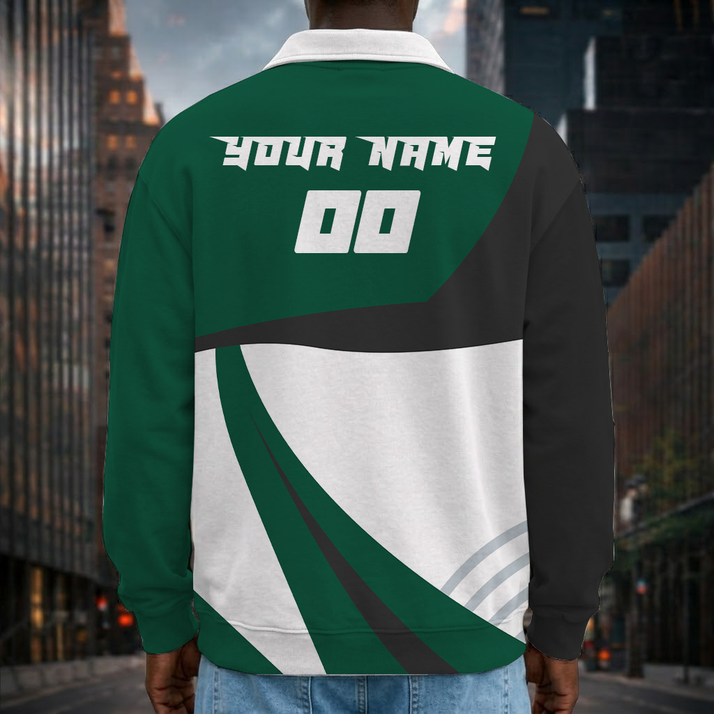 [SPECIAL OFFER] NEW CUSTOMIZED NFL25 NYJ NEW YORK JETS LONG SLEEVE POLO SHIRT