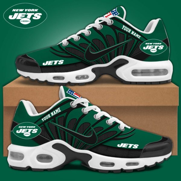 LIMITED EDITION - NEW CUSTOMIZED NFL25 NYJ NEW YORK JETS AIR MAX PLUS SNEAKERS