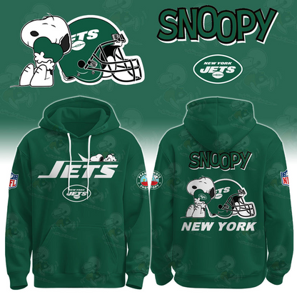 LIMITED EDITION - NEW CUSTOMIZED NFL25 NYJ NEW YORK JETS & SNOOPY UNISEX T-SHIRT, POLO, HOODIE & JACKETS