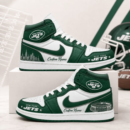 [SPECIAL OFFER] NEW CUSTOMIZED NFL25 NYJ NEW YORK JETS AIR JORDAN 1