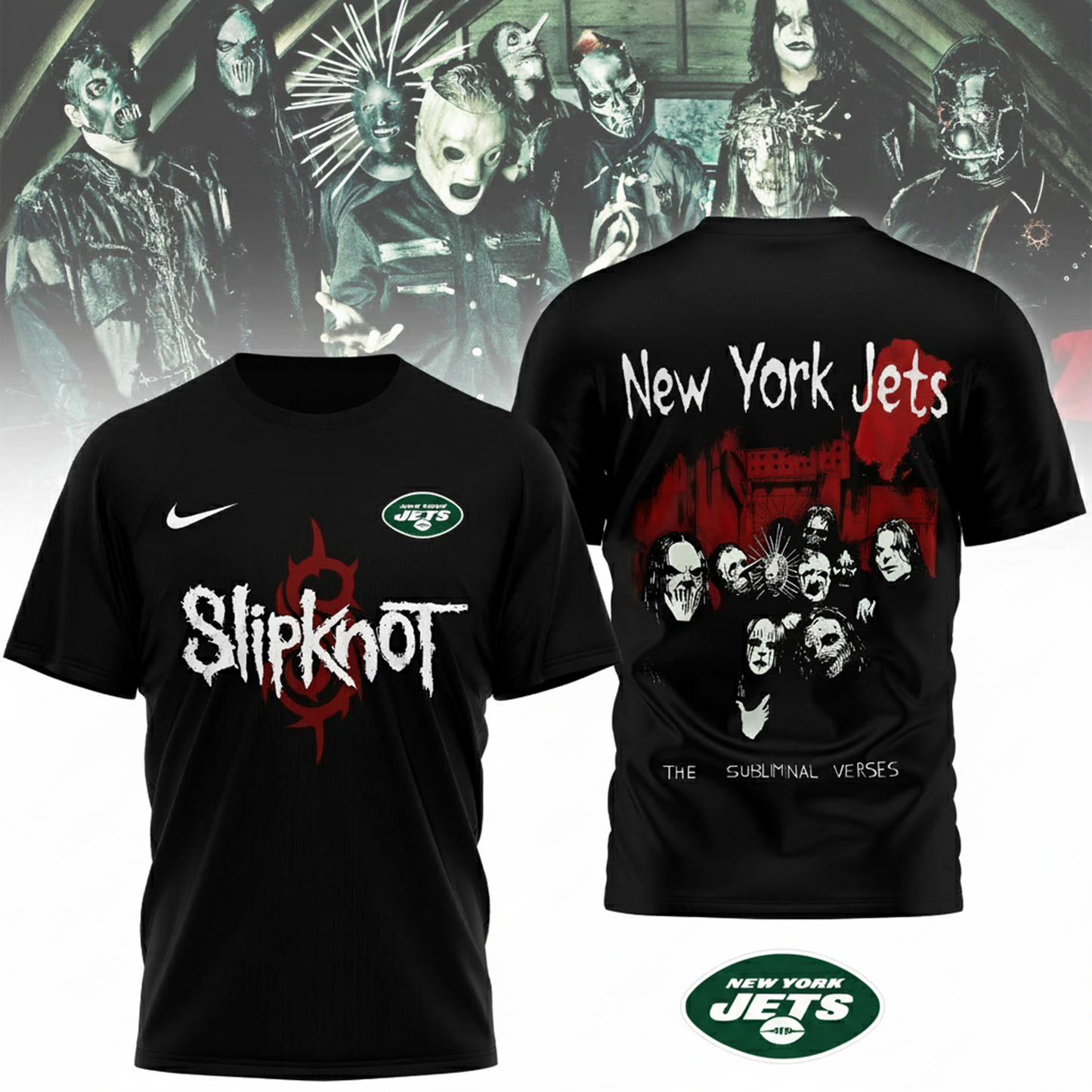 LIMITED EDITION - NEW CUSTOMIZED NFL25 NYJ NEW YORK JETS SLIPKNOT 3D SHIRT