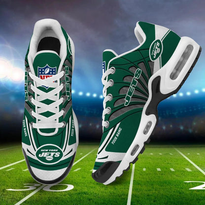 LIMITED EDITION - NEW CUSTOMIZED NFL25 NYJ NEW YORK JETS AIR MAX PLUS SNEAKERS