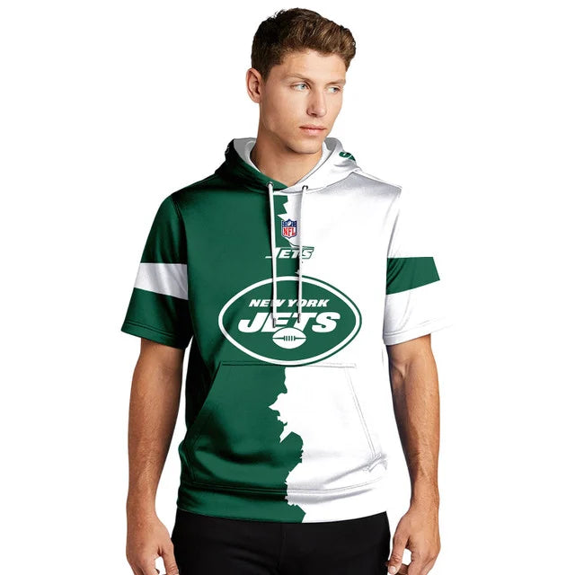 LIMITED EDITION - NEW CUSTOMIZED NFL25 NYJ NEW YORK JETS SHORT SLEEVE HOODIE T-SHIRT