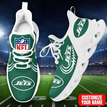 LIMITED EDITION - NEW CUSTOMIZED NFL25 NYJ NY JETS PREMIUM CLUNKY SNEAKERS