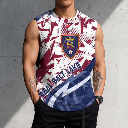 POPULAR NOW - NEW CUSTOMIZED MLS25 RSL REAL SALT LAKE TANK TOP & GYM SHIRT