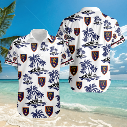TOP SELLING - NEW CUSTOMIZED MLS25 RSL REAL SALT LAKE UNISEX HAWAIIAN SHIRT