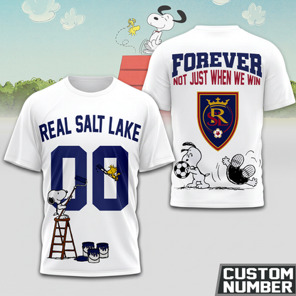 ENDING TODAY - NEW CUSTOMIZED MLS25 RSL REAL SALT LAKE x SNOOPY HOODIE, T-SHIRTS, ZIP HOODIE, SWEATSHIRTS & POLO