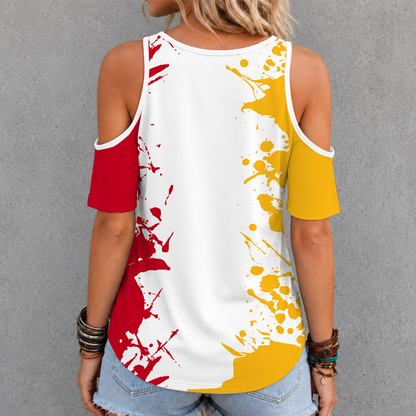 [FAN FAVORITE] NEW CUSTOMIZED NCAA MAM25 ULC LOUISVILLE CARDINALS CRISS CROSS V-NECK TOP