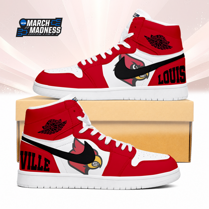 LIMITED EDITION - NEW CUSTOMIZED NCAA MAM25 ULC LOUISVILLE CARDINALS AIR JORDAN SNEAKERS