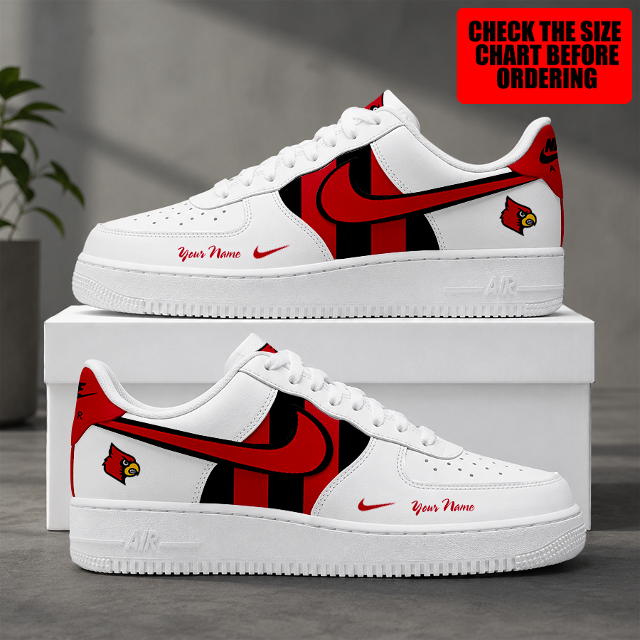 [FAN FAVORITE] NEW CUSTOMIZED NCAA MAM25 ULC LOUISVILLE CARDINALS STRAPPY AF1 SHOES