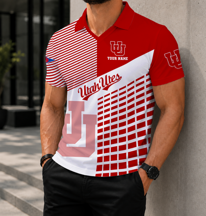 VIRAL EDITION - NEW CUSTOMIZED NCAA FBS25 UTU UTAH UTES POLO SHIRT