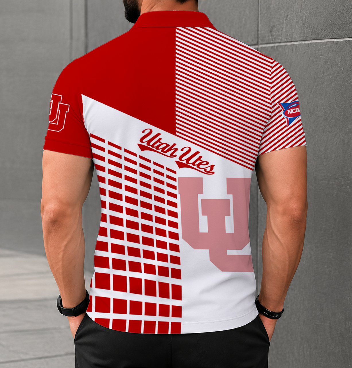 VIRAL EDITION - NEW CUSTOMIZED NCAA FBS25 UTU UTAH UTES POLO SHIRT