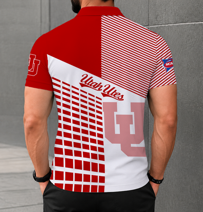 VIRAL EDITION - NEW CUSTOMIZED NCAA FBS25 UTU UTAH UTES POLO SHIRT