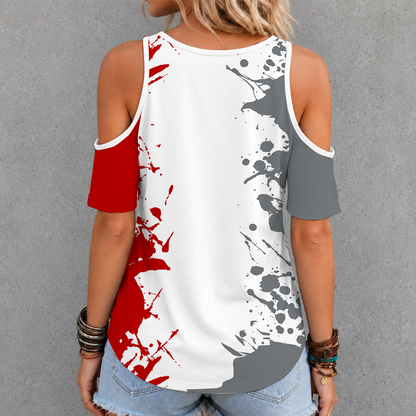 [FAN FAVORITE] NEW CUSTOMIZED NCAA FBS25 UTU UTAH UTES CRISS CROSS V-NECK TOP