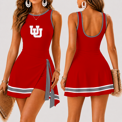 [FAN FAVORITE] NEW CUSTOMIZED NCAA FBS25 UTU UTAH UTES WOMEN'S SUMMER SKORT DRESS