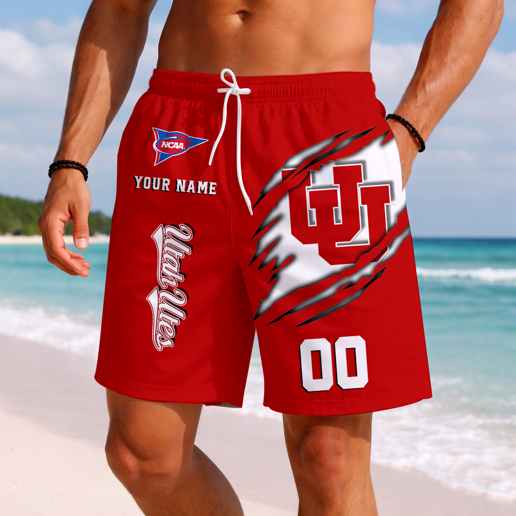 LIMITED EDITION - NEW CUSTOMIZED NCAA FBS25 UTU UTAH UTES SHORT PANTS
