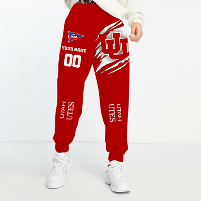 LIMITED EDITION - NEW CUSTOMIZED NCAA FBS25 UTU UTAH UTES UNISEX LONG PANTS