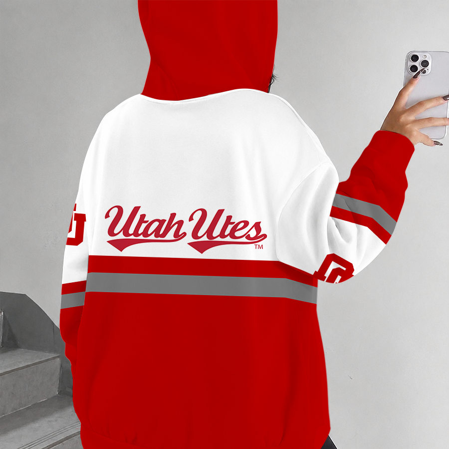 [FAN FAVORITE] NEW CUSTOMIZED NCAA FBS25 UTU UTAH UTES ZIP HOODIE