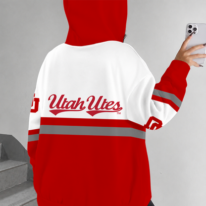 [FAN FAVORITE] NEW CUSTOMIZED NCAA FBS25 UTU UTAH UTES ZIP HOODIE