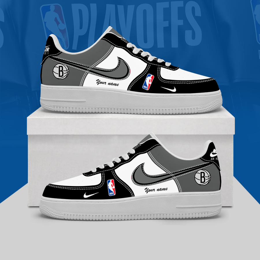 [HOT DEAL] NEW CUSTOMIZED NBA25 BNE BROOKLYN NETS AF1 SHOES