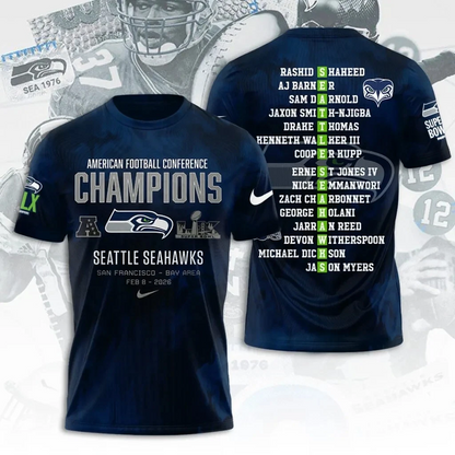 LIMITED EDITION - NEW CUSTOMIZED NFL06 SSH SEATTLE SEAHAWKS UNISEX T-SHIRT, POLO, HOODIE & JACKETS