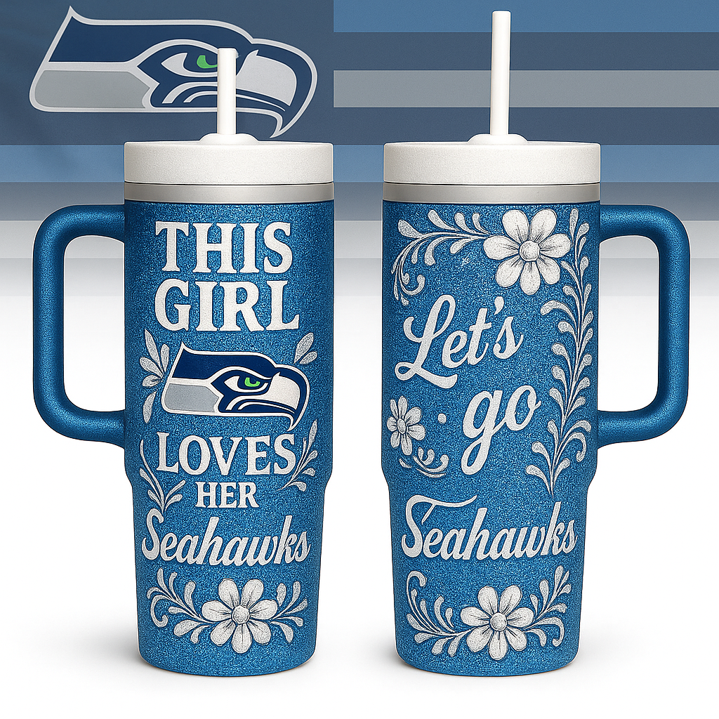 LIMITED EDITION - NEW CUSTOMIZED NFL06 SSH SEATTLE SEAHAWKS 40 OZ TUMBLER