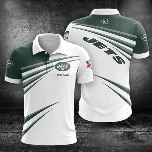 VIRAL EDITION - NEW CUSTOMIZED NFL25 N? NEW YORK JETS POLO, T-SHIRT & SHORT PANTS SET