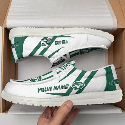 [SPECIAL OFFER] NEW CUSTOMIZED NFL25 NYJ NEW YORK JETS LOAFER SHOES