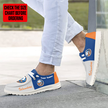 [SUPER SALE] NEW CUSTOMIZED NHL25 NYI NEW YORK ISLANDERS PREMIUM LOAFER SHOES