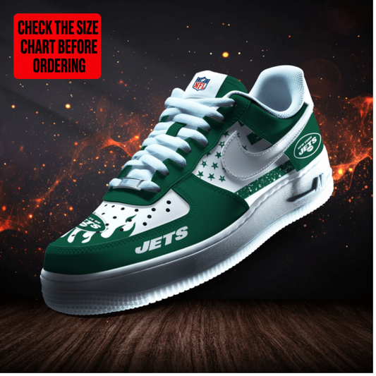 LIMITED EDITION - NEW CUSTOMIZED NFL25 NYJ NEW YORK JETS AF1 SNEAKERS