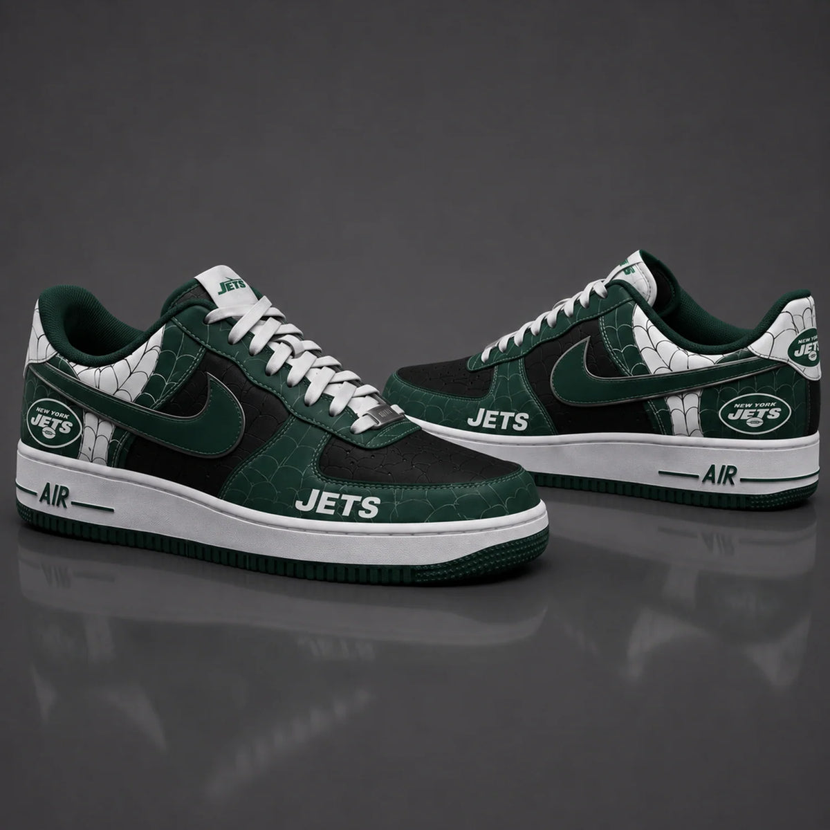 [SPECIAL OFFER] NEW CUSTOMIZED NFL25 NYJ NEW YORK JETS x SPIDER AF1 SHOES