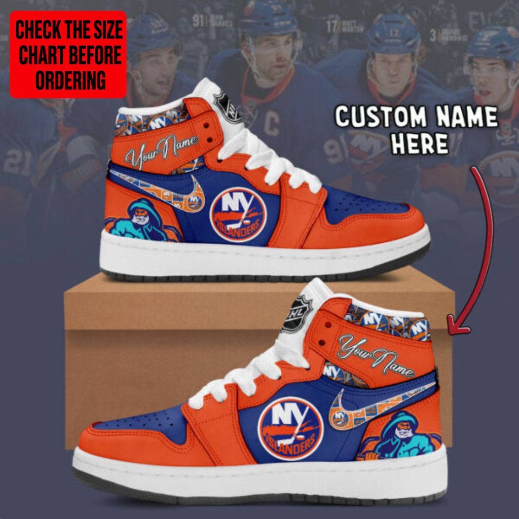 LIMITED EDITION - NEW CUSTOMIZED NHL25 NYI NEW YORK ISLANDERS AIR JORDAN SNEAKERS