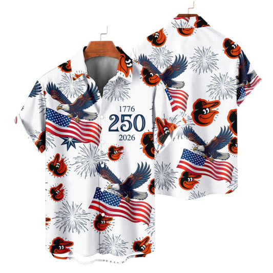 LIMITED EDITION - NEW CUSTOMIZED MLB25 BOS BALTIMORE ORIOLES UNISEX HAWAIIAN SHIRT