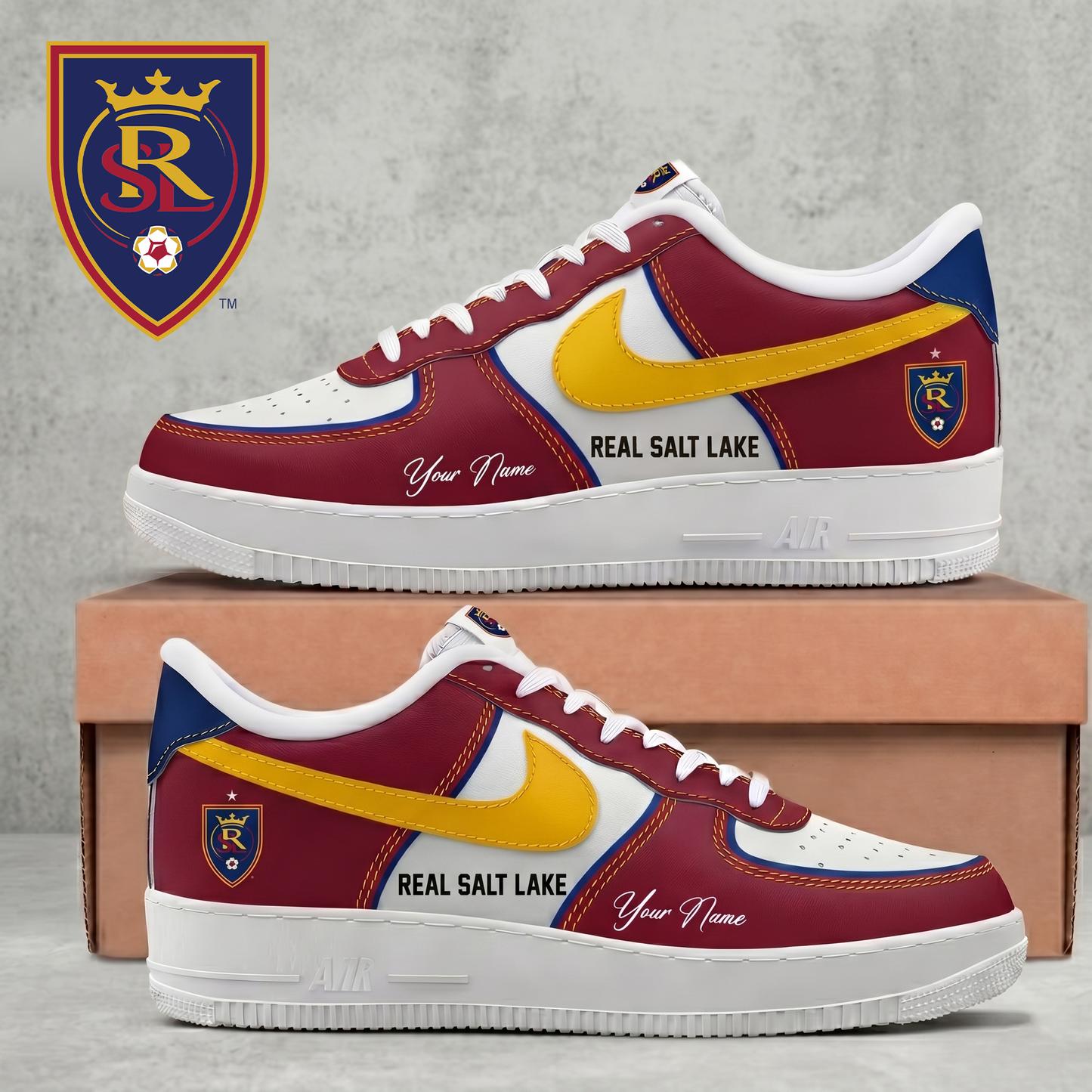 ENDING TODAY - NEW CUSTOMIZED MLS25 RSL RS LAKE AF1 SNEAKERS