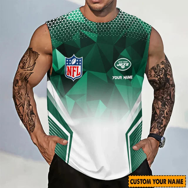 LIMITED EDITION - NEW CUSTOMIZED NFL25 NYJ NEW YORK JETS MEN'S GYM SHIRT