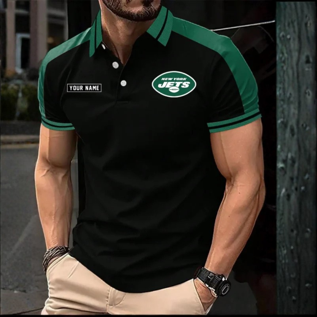 [SPECIAL OFFER] NEW CUSTOMIZED NFL25 NYJ NEW YORK JETS POLO SHIRT