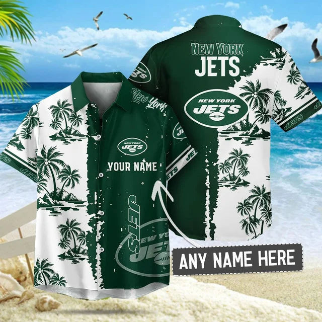 LIMITED EDITION - NEW CUSTOMIZED NFL25 NYJ NEW YORK JETS UNISEX HAWAIIAN SHIRT & SHORTS SET