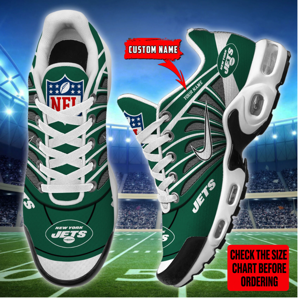 [SPECIAL OFFER] NEW CUSTOMIZED NFL25 NYJ NEW YORK JETS AIR MAX PLUS SNEAKERS