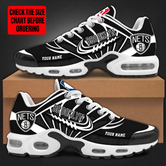 [HOT DEAL] NEW CUSTOMIZED NBA25 BNE BROOKLYN NETS AIR MAX PLUS SNEAKERS