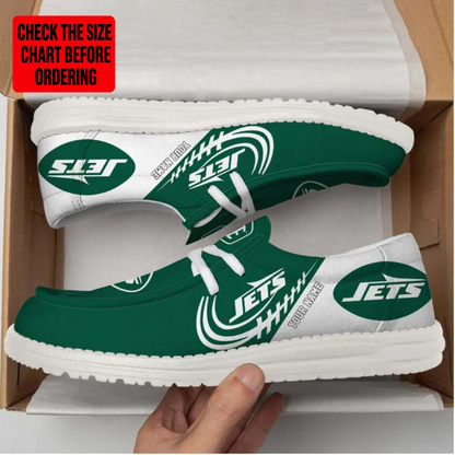 [SPECIAL OFFER] NEW CUSTOMIZED NFL25 NYJ NEW YORK JETS LOAFER SHOES