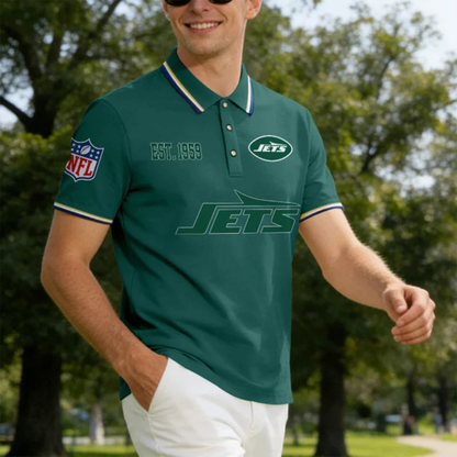 [SPECIAL OFFER] NEW CUSTOMIZED NFL25 NYJ NEW YORK JETS POLO SHIRT