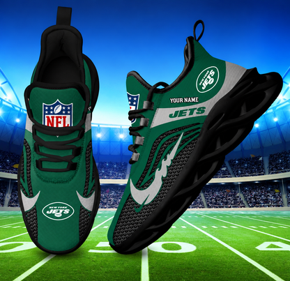 [SPECIAL OFFER] NEW CUSTOMIZED NFL25 NYJ NEW YORK JETS UNISEX CLUNKY SNEAKERS