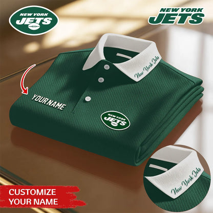 LIMITED EDITION - NEW CUSTOMIZED NFL25 NYJ NEW YORK JETS POLO SHIRT