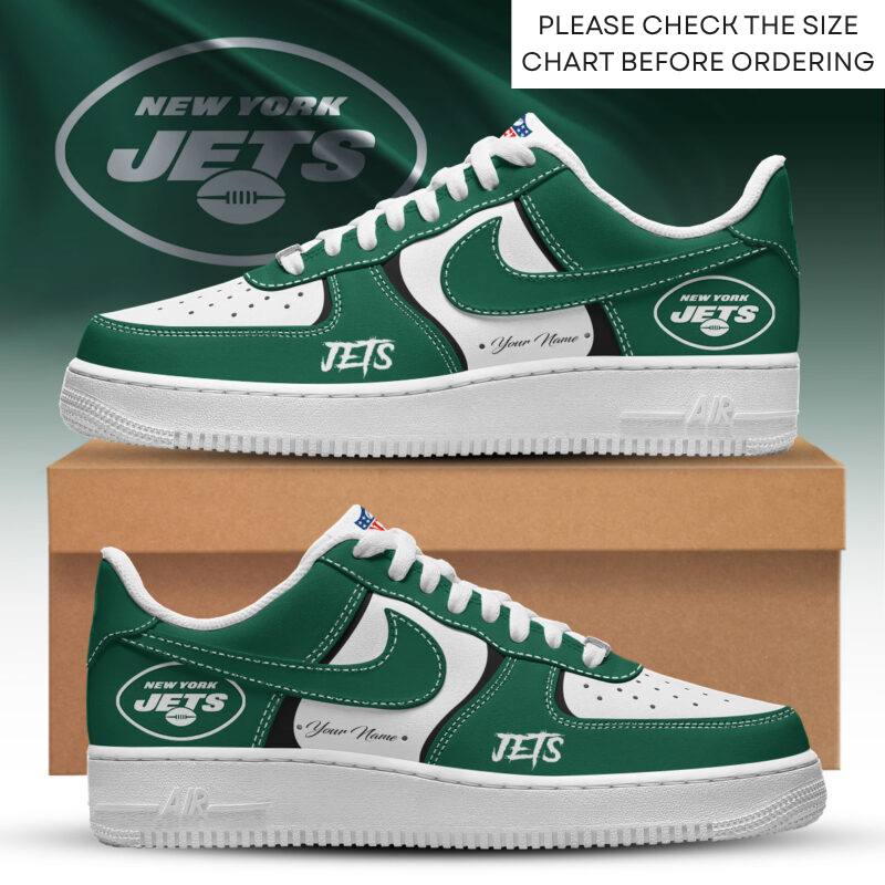 LIMITED EDITION - NEW CUSTOMIZED NFL25 NYJ NEW YORK JETS AF1 SHOES