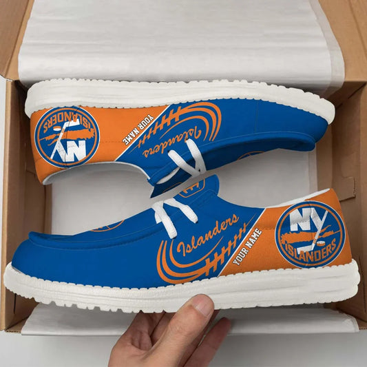 [SUPER SALE] NEW CUSTOMIZED NHL25 NYI NEW YORK ISLANDERS PREMIUM LOAFER SHOES