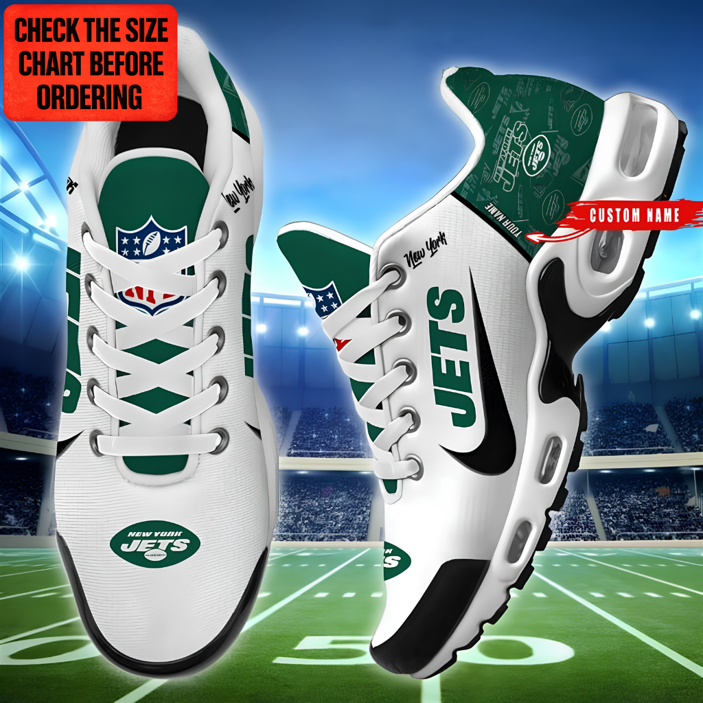 [SPECIAL OFFER] NEW CUSTOMIZED NFL25 NYJ NEW YORK JETS AIR MAX PLUS SNEAKERS