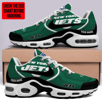LIMITED EDITION - NEW CUSTOMIZED NFL25 NYJ NEW YORK JETS AIR MAX PLUS SNEAKERS