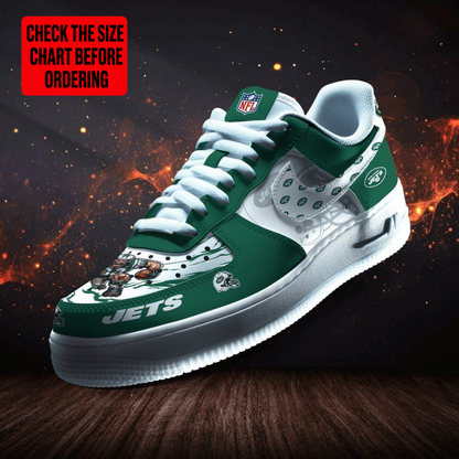 LIMITED EDITION - NEW CUSTOMIZED NFL25 NYJ NEW YORK JETS AF1 SHOES
